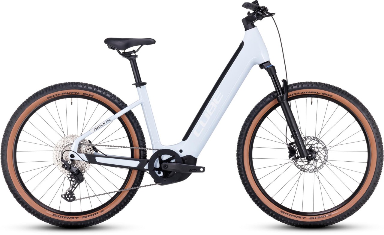 Cube Reaction Hybrid Pro 625 flashwhite n black 2024 - E-Bike Hardtail Mountainbike per principianti